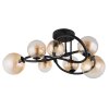 Tuberius Plafonnier Luminaires Globo Lighting LED Noir, 7 lumières