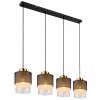 Olga Suspension Luminaires Globo Lighting Or, Noir, 4 lumières