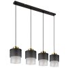 Olga Suspension Luminaires Globo Lighting Or, Noir, 4 lumières