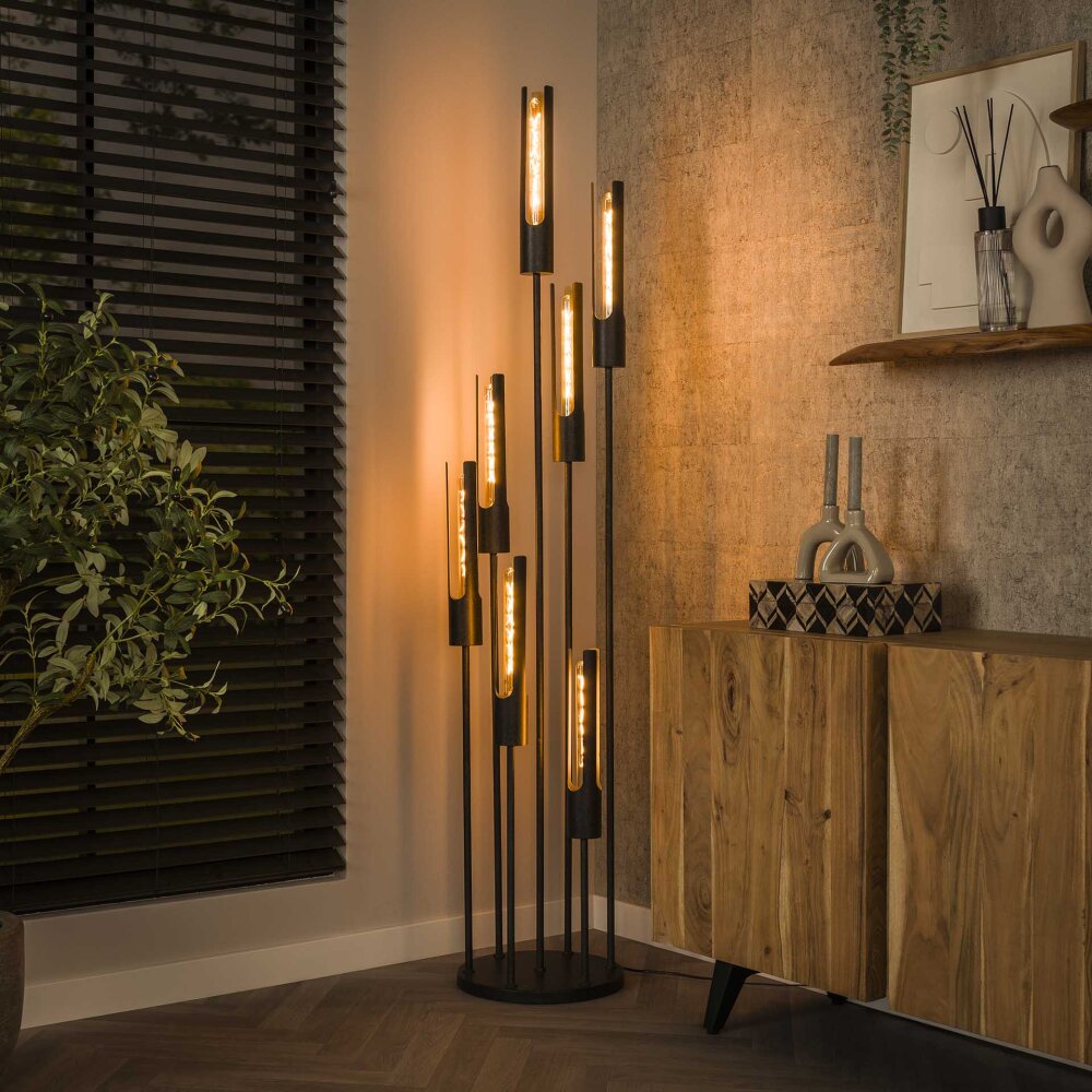 Asila Lampadaire Noir, 7 lumières main product photo