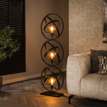 Galaxy Lampadaire Noir, 3 lumières