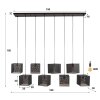 Ayron Suspension Noir, 8 lumières