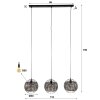 Ommerlanderwijk Suspension Anthracite, 3 lumières