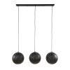 Zip Suspension Noir, 3 lumières
