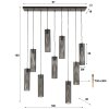 Genar Suspension Anthracite, 9 lumières