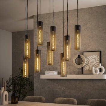 Genar Suspension Anthracite, 9 lumières