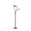Chris Lampadaire Luminaires Trio LED Brun, 2 lumières