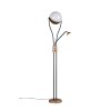 Chris Lampadaire Luminaires Trio LED Brun, 2 lumières