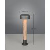 FRASER Lampadaire d\'extérieur Luminaires Trio Bois clair, 1 lumière