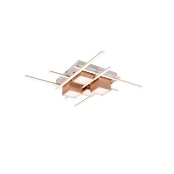 Roger Plafonnier Luminaires Trio LED Brun, 1 lumière, Télécommandes