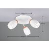 Bidar Plafonnier Luminaires Reality Blanc, 3 lumières