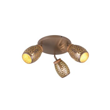 Bidar Plafonnier Luminaires Reality Brun, 3 lumières