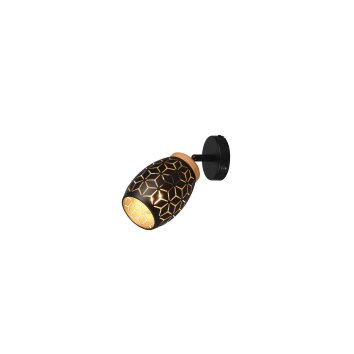 und Spot de plafond, Applique murale / Plafonnier, Spot mural Luminaires Reality Noir doré, 1 lumière