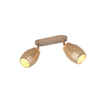 Bidar Spot de plafond Luminaires Reality Brun, 2 lumières
