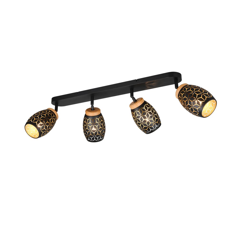 Bidar Spot de plafond Luminaires Reality Noir doré, 4 lumières main product photo