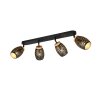 Bidar Spot de plafond Luminaires Reality Noir doré, 4 lumières