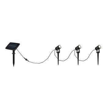 OBIDOS Spot de jardin Luminaires Reality LED Noir, 3 lumières