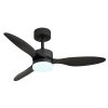 Blackwell Ventilateur de plafond lumineux Luminaires Globo Lighting LED Noir, 1 lumière, Télécommandes
