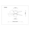 Hines Ventilateur de plafond lumineux Luminaires Globo Lighting LED Blanc, 1 lumière, Télécommandes