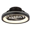 Deanne Ventilateur de plafond lumineux Luminaires Globo Lighting LED Noir, 1 lumière, Télécommandes, Changeur de couleurs