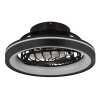 Deanne Ventilateur de plafond lumineux Luminaires Globo Lighting LED Noir, 1 lumière, Télécommandes, Changeur de couleurs