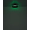Deanne Ventilateur de plafond lumineux Luminaires Globo Lighting LED Noir, 1 lumière, Télécommandes, Changeur de couleurs
