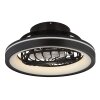 Deanne Ventilateur de plafond lumineux Luminaires Globo Lighting LED Noir, 1 lumière, Télécommandes, Changeur de couleurs