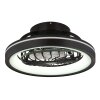 Deanne Ventilateur de plafond lumineux Luminaires Globo Lighting LED Noir, 1 lumière, Télécommandes, Changeur de couleurs