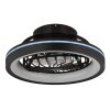 Deanne Ventilateur de plafond lumineux Luminaires Globo Lighting LED Noir, 1 lumière, Télécommandes, Changeur de couleurs
