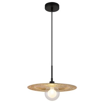 Riga Suspension Luminaires Globo Lighting Noir, 1 lumière