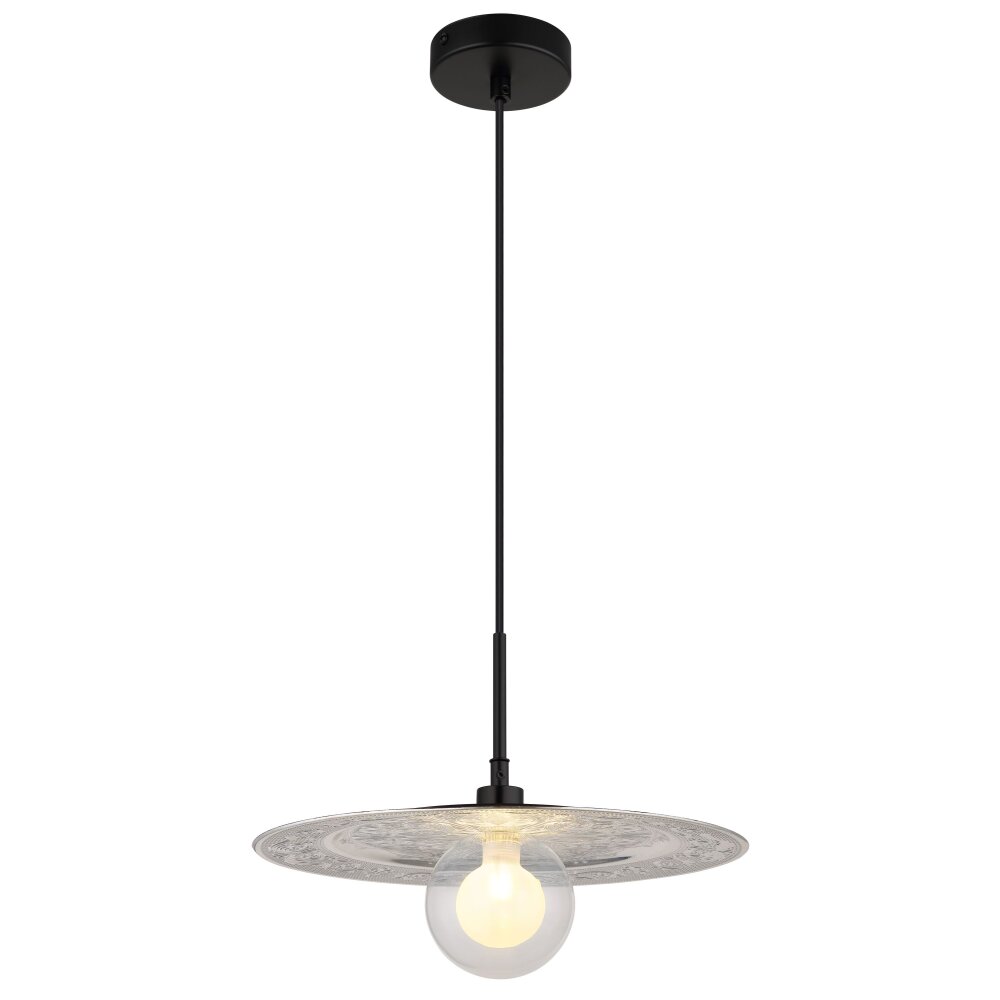 Riga Suspension Luminaires Globo Lighting Noir, 1 lumière main product photo