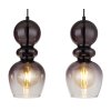 Clarity Suspension Luminaires Globo Lighting Noir, 4 lumières