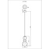 Clarity Suspension Luminaires Globo Lighting Noir, 1 lumière
