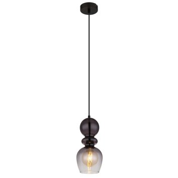 Clarity Suspension Luminaires Globo Lighting Noir, 1 lumière