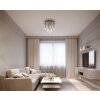 Ryan Plafonnier Luminaires Globo Lighting Nickel mat, 9 lumières