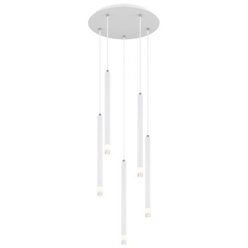 Ryan Suspension Luminaires Globo Lighting Blanc, 5 lumières