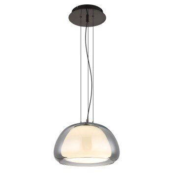 Avila Suspension Luminaires Globo Lighting LED Chrome, Noir, 1 lumière, Télécommandes