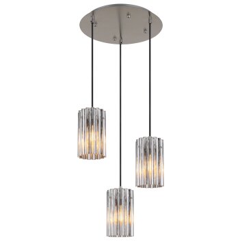 Cayden Suspension Luminaires Globo Lighting Nickel mat, 3 lumières