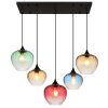Sander Suspension Luminaires Globo Lighting Noir, 5 lumières