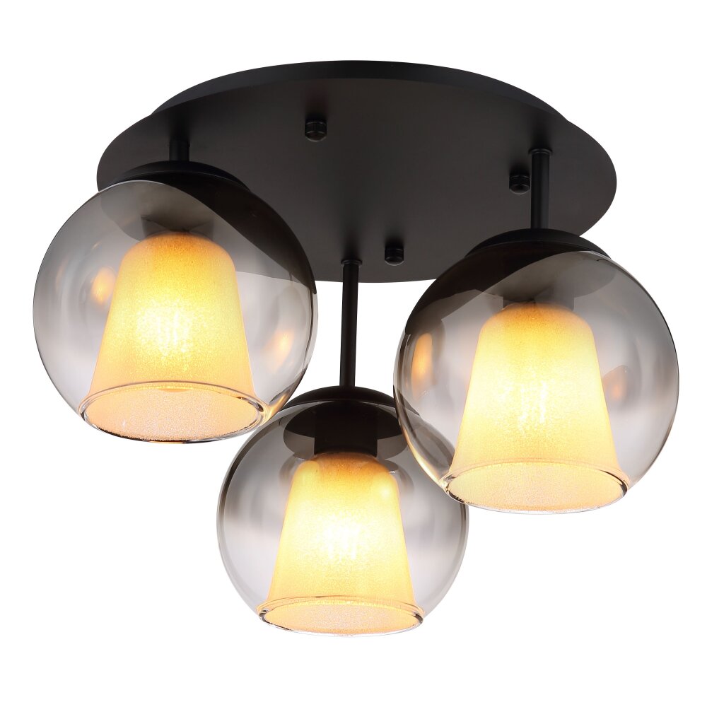 Barry Plafonnier Luminaires Globo Lighting Noir, 3 lumières main product photo