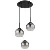 Barry Suspension Luminaires Globo Lighting Noir, 3 lumières