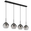 Barry Suspension Luminaires Globo Lighting Noir, 4 lumières
