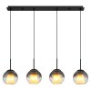 Barry Suspension Luminaires Globo Lighting Noir, 4 lumières