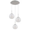 Barry Suspension Luminaires Globo Lighting Chrome, Nickel mat, 3 lumières