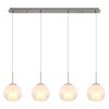 Barry Suspension Luminaires Globo Lighting Chrome, Nickel mat, 4 lumières