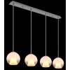 Barry Suspension Luminaires Globo Lighting Chrome, Nickel mat, 4 lumières