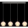 Barry Suspension Luminaires Globo Lighting Chrome, Nickel mat, 4 lumières