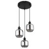 Xia Suspension Luminaires Globo Lighting Noir, 3 lumières