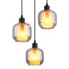 Xia Suspension Luminaires Globo Lighting Noir, 3 lumières