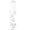 Xia Suspension Luminaires Globo Lighting Noir, 3 lumières